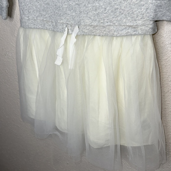 Crewcuts girls size 10 light gray sweatshirt tutu dress - Picture 3 of 5